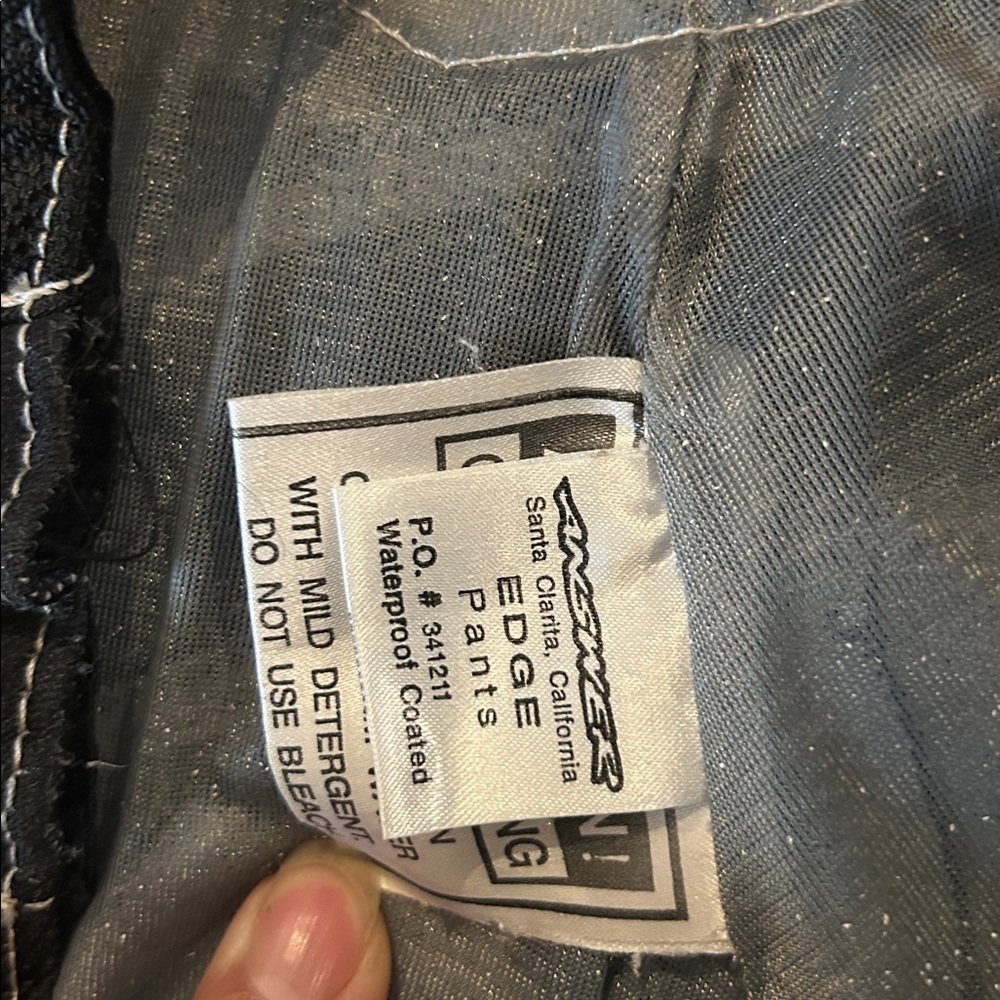 Kids Black Racing Pants - Picture 3 of 4